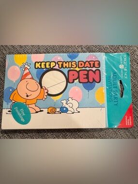 ZIGGY American Greetings Blue & White 'Keep This Date' Card